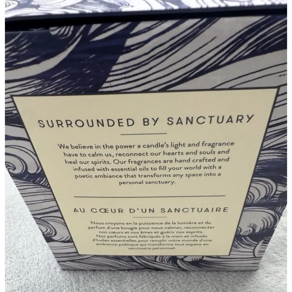New Seraphine Laina Collection Candle Zoe No. 07 Sea Salt Violet Scent 17 Oz